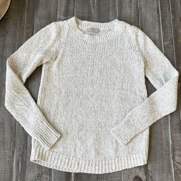 Ann Taylor LOFT Cream Gray Sweater XS - Picture 1 of 4